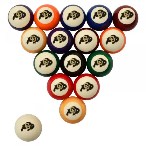 Colorado Buffaloes Pool Ball Set