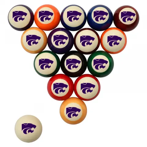 Kansas State Wildcats Pool Ball Set