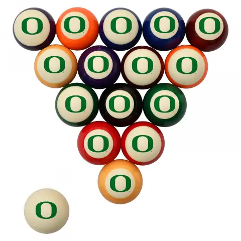 Oregon Ducks Pool Ball Set