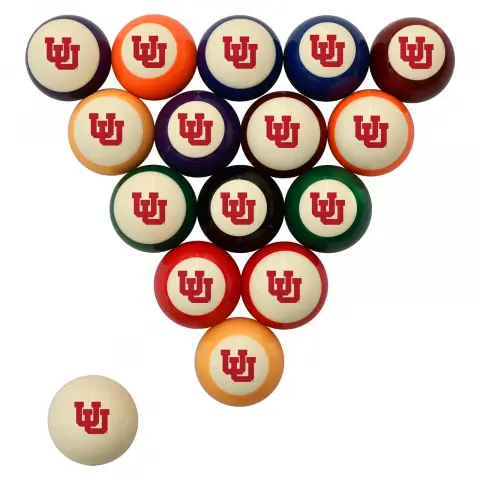 Utah Utes Pool Ball Set