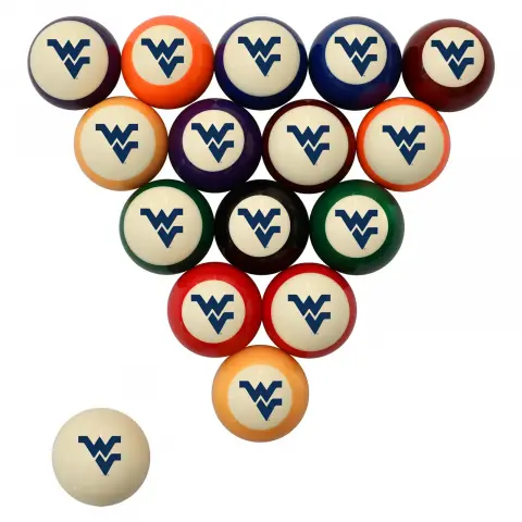 West Virginia Mountaineers Pool Ball Set