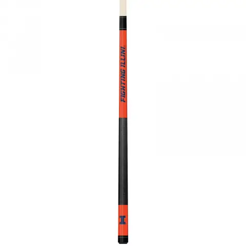 Illinois Fighting Illini Colored Engraved Pool Cue