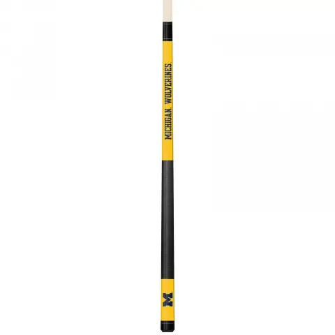 Michigan Wolverines Colored Engraved Pool Cue