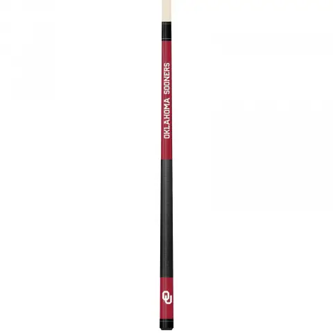 Oklahoma Sooners Colored Engraved Pool Cue