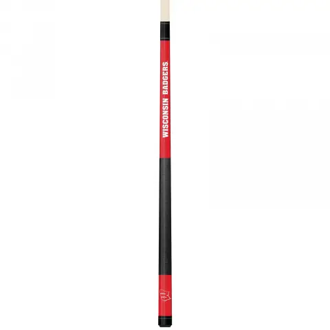 Wisconsin Badgers Colored Engraved Pool Cue