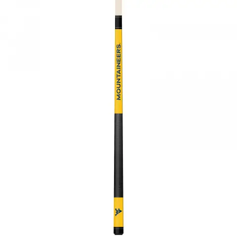 West Virginia Mountaineers Colored Engraved Pool Cue
