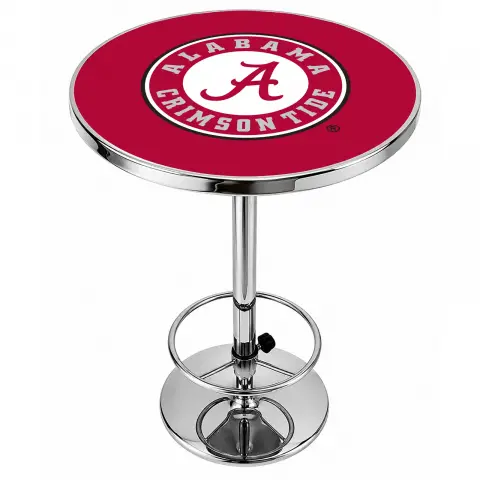 Alabama Crimson Tide Chrome Pub Table