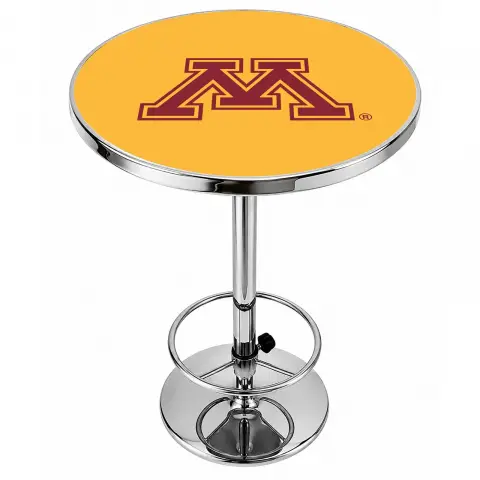 Minnesota Golden Gophers Chrome Pub Table