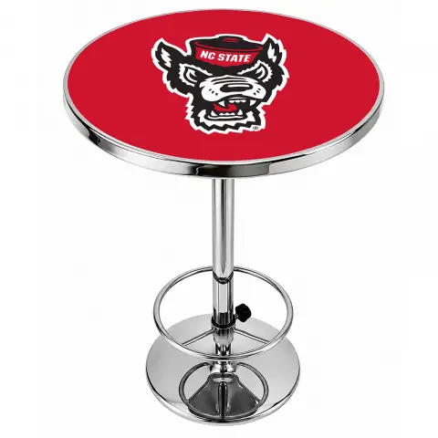 NC State Wolfpack Chrome Pub Table