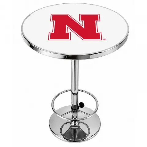 Nebraska Cornhuskers Chrome Pub Table
