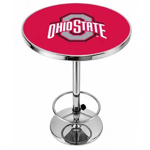 Ohio State Buckeyes Chrome Pub Table
