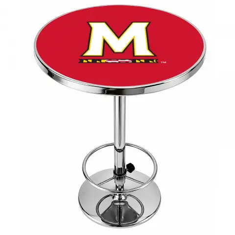 Maryland Terrapins Chrome Pub Table