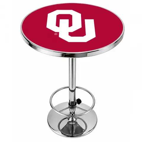 Oklahoma Sooners Chrome Pub Table