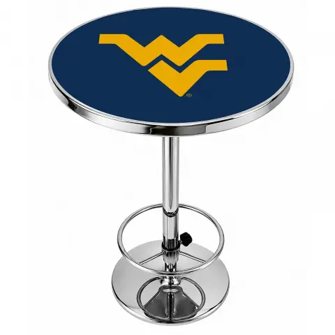West Virginia Mountaineers Chrome Pub Table