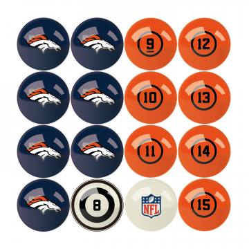 Denver Broncos Billiard Ball Set