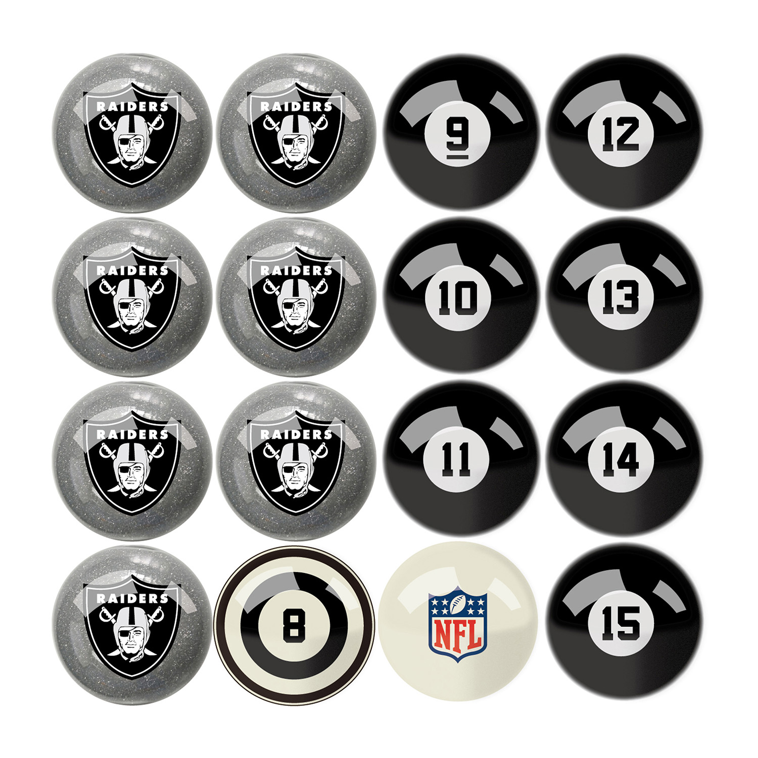raiders billiard balls