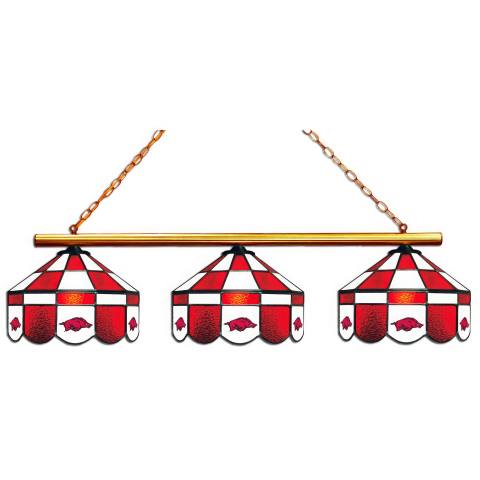 Arkansas Razorbacks Executive 3 Shade Billiard Lamp