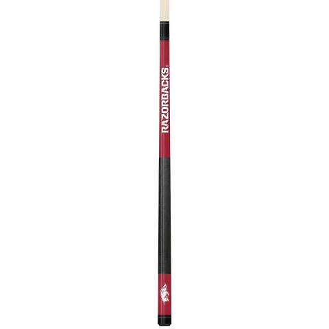 Arkansas Razorbacks Colored Engraved Pool Cue