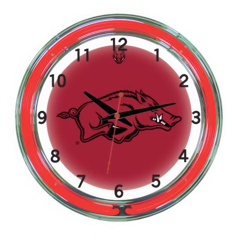 Arkansas Razorbacks 18 Inch Neon Clock