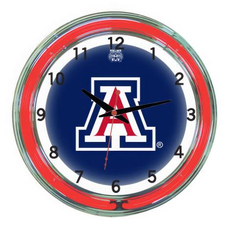 Arizona Wildcats 18 Inch Neon Clock