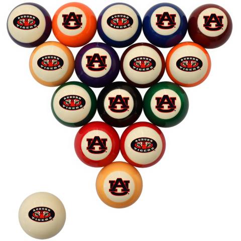 Auburn Tigers Pool Ball Set