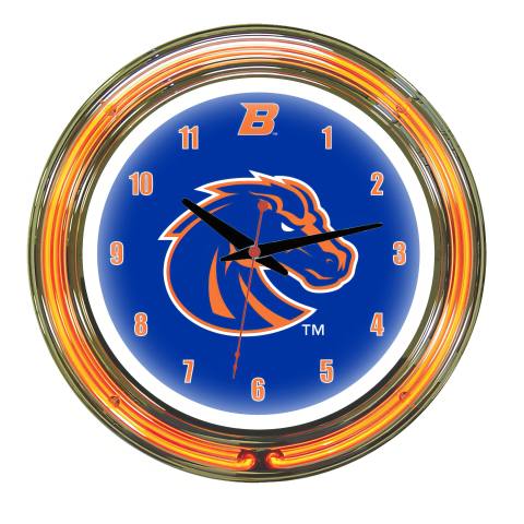 Boise State Broncos 14 Inch Neon Clock