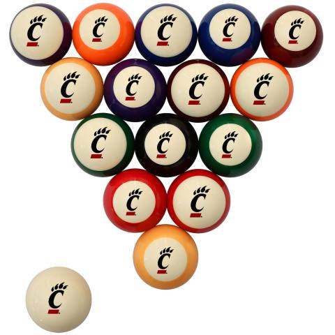 Cincinnati Bearcats Pool Ball Set