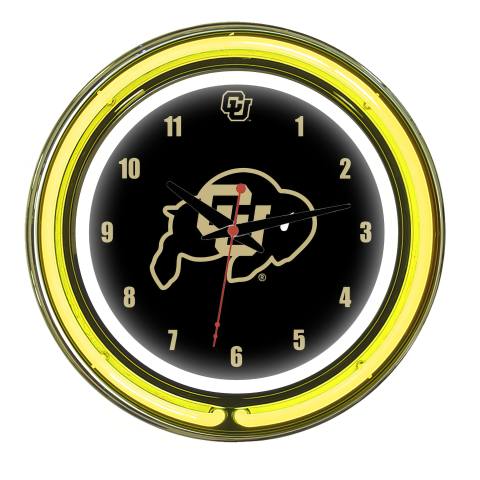 Colorado Buffaloes 14 Inch Neon Clock
