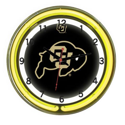 Colorado Buffaloes 18 Inch Neon Clock