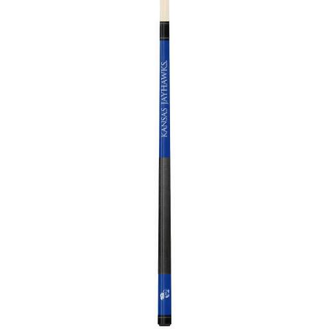 Kansas Jayhawks Colored Engraved Pool Cue