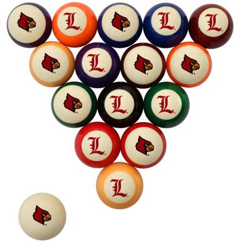 Louisville Cardinals Pool Ball Set