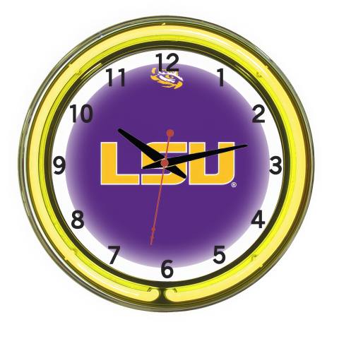 LSU Tigers 18 Inch Neon Clock