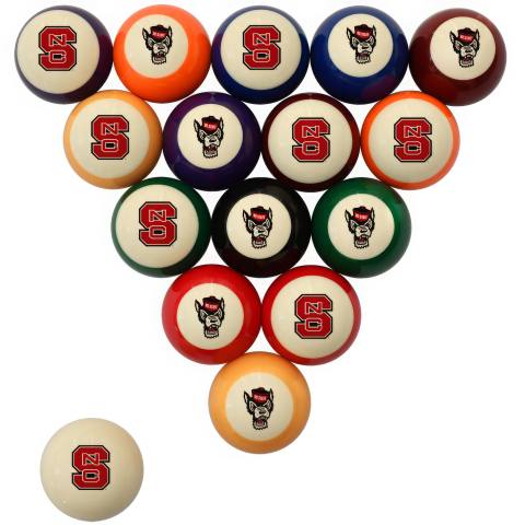NC State Wolfpack Pool Ball Set