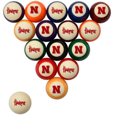 Nebraska Cornhuskers Pool Ball Set