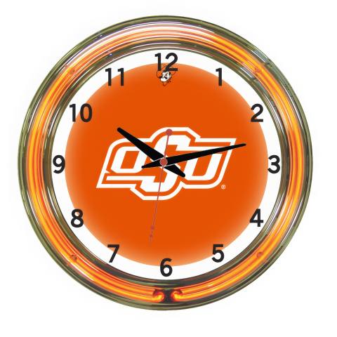 Oklahoma State Cowboys 18 Inch Neon Clock