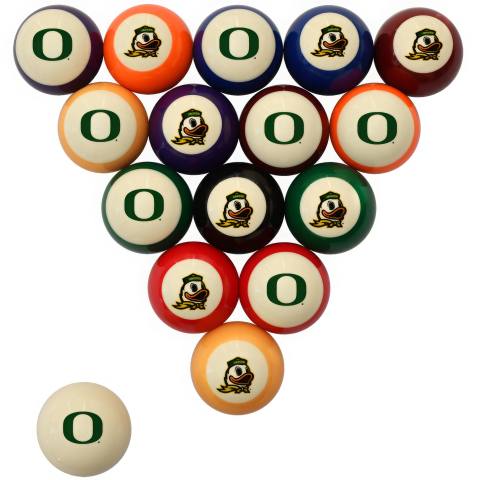 Oregon Ducks Pool Ball Set