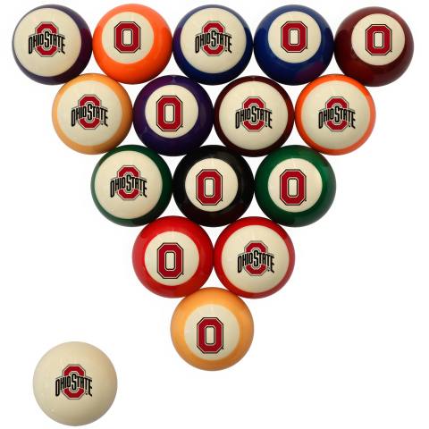 Ohio State Buckeyes Pool Ball Set