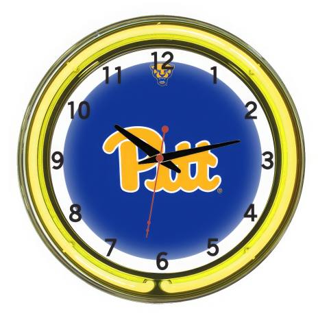 Pittsburgh Panthers 18 Inch Neon Clock