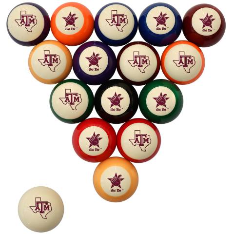 Texas A&M Aggies Pool Ball Set