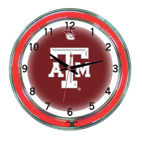 Texas A&M Aggies 18 Inch Neon Clock