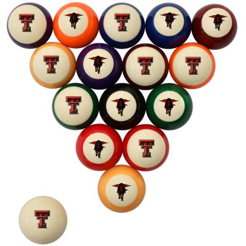 Texas Tech Red Raiders Pool Ball Set