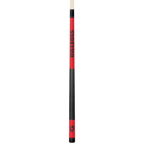 Georgia Bulldogs Colored Engraved Pool Cue