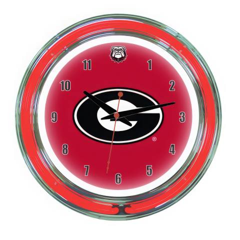 Georgia Bulldogs 14 Inch Neon Clock