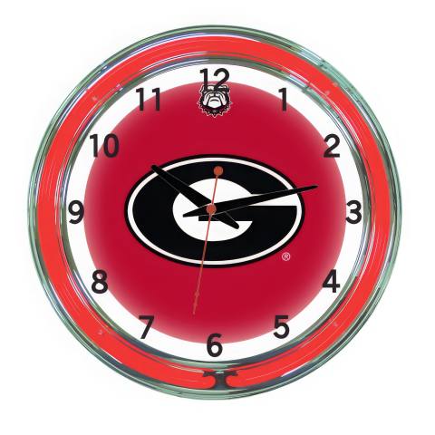 Georgia Bulldogs 18 Inch Neon Clock