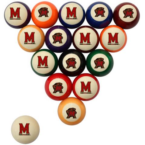 Maryland Terrapins Pool Ball Set