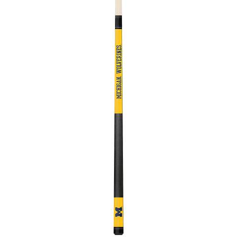 Michigan Wolverines Colored Engraved Pool Cue