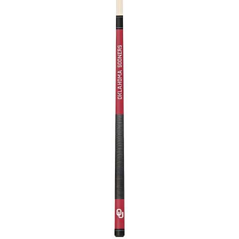 Oklahoma Sooners Colored Engraved Pool Cue