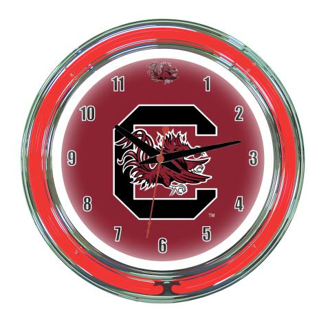 South Carolina Gamecocks 14 Inch Neon Clock