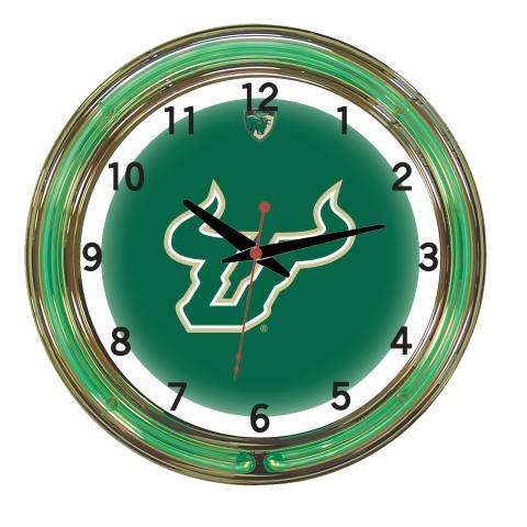 South Florida Bulls Neon Wall Clock - 18 Inch