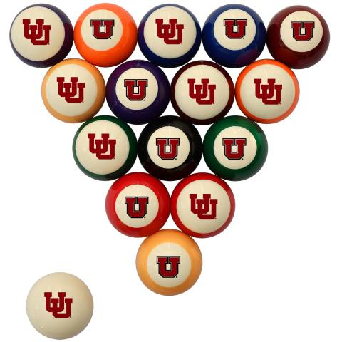 Utah Utes Pool Ball Set